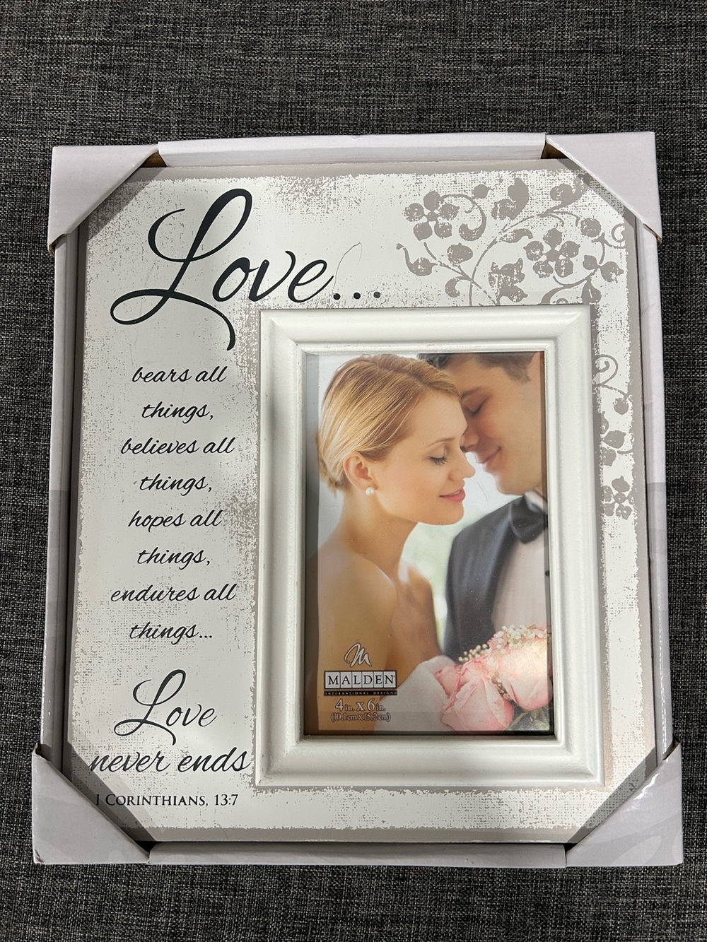 Religious wedding picture frame